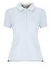 Barbour Six-button Embroidered Polo Shirt In Blue