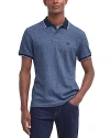 Barbour Powburn Jacquard Cotton Polo In Navy