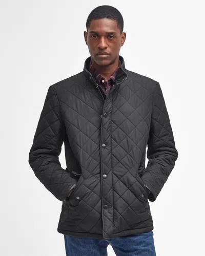Barbour Powell Mens Quilted Jacket In Black
