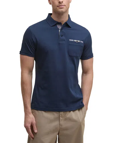 Barbour Premium Short Sleeve Cornpatch Polo Shirt In Blue