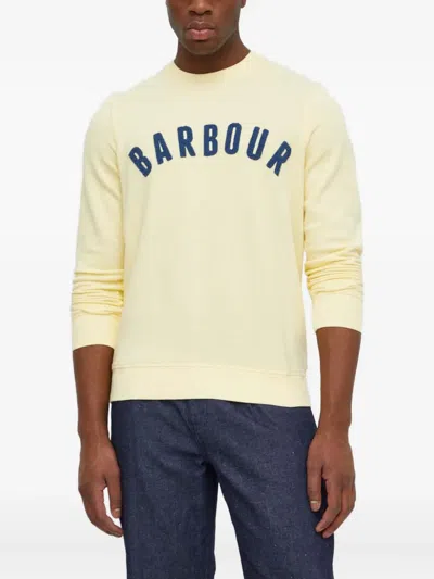 Barbour Prep Logo Crew-neck Sweathsirt In Yellow