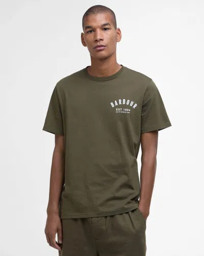 Barbour Preppy Mens T-shirt In Green