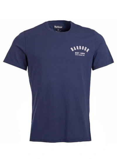 Barbour Logo T-shirt In Blue