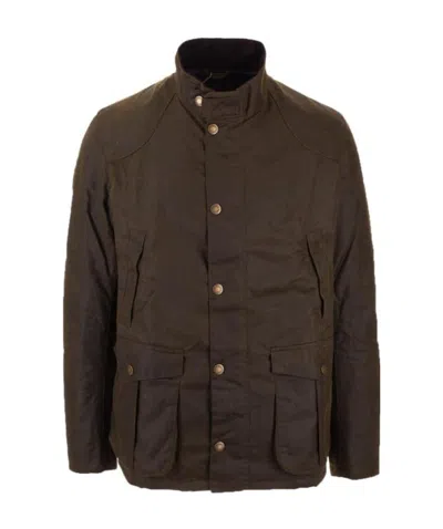 Barbour Press-stud Cotton Jacket In Black