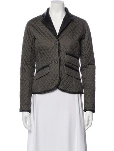 Pre-owned Barbour Printed Blazer In Gray