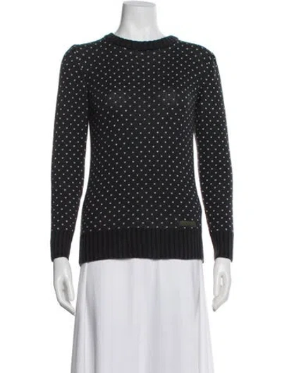 Pre-owned Barbour Printed Crew Neck Sweater In Gray