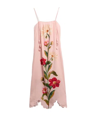 Barbour Printed Dress In Pink