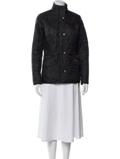 Pre-owned Barbour Printed Jacket In Black