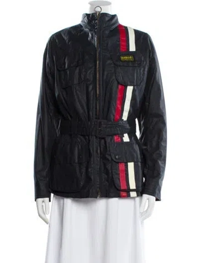 Pre-owned Barbour Printed Jacket In Blue