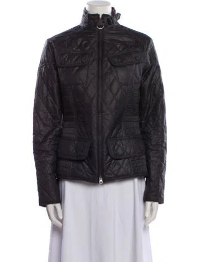 Pre-owned Barbour Printed Jacket In Gray