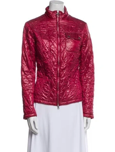 Pre-owned Barbour Printed Jacket In Red