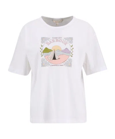 Barbour Printed T-shirt In White