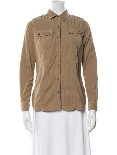 Pre-owned Barbour Printed Utility Jacket In Brown