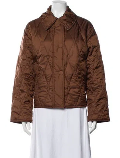 Pre-owned Barbour Printed Utility Jacket In Brown