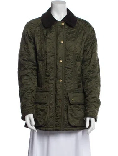 Pre-owned Barbour Printed Utility Jacket In Green