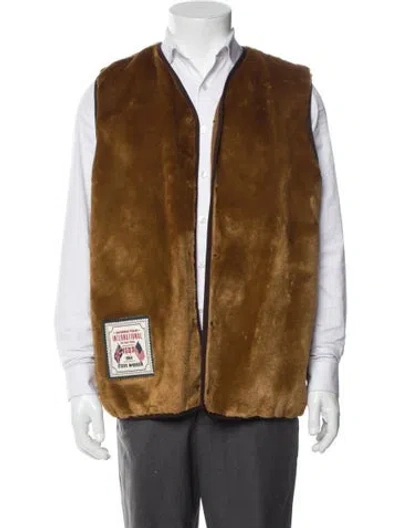 Pre-owned Barbour Printed Vest In Brown