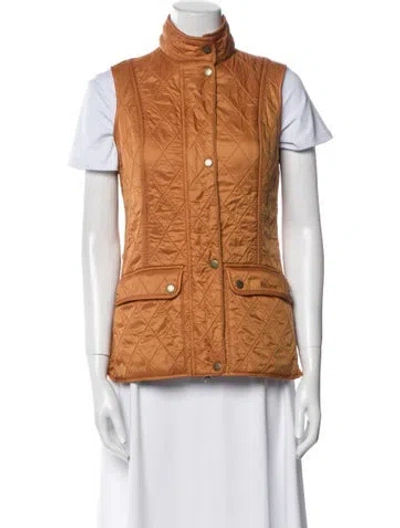 Pre-owned Barbour Printed Vest In Orange