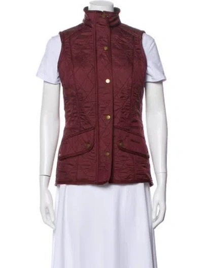 Pre-owned Barbour Printed Vest In Red