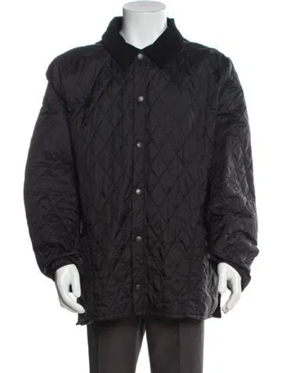 Pre-owned Barbour Puffer Coat In Black