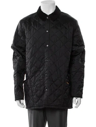 Pre-owned Barbour Puffer Coat In Black