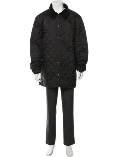 Pre-owned Barbour Puffer Coat In Black