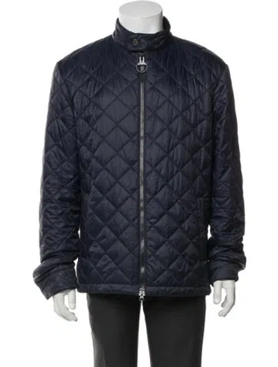 Pre-owned Barbour Puffer Coat In Blue