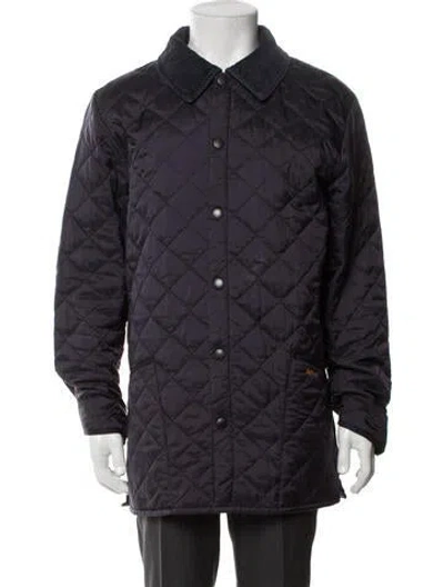 Pre-owned Barbour Puffer Coat In Blue