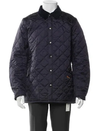 Pre-owned Barbour Puffer Coat In Blue
