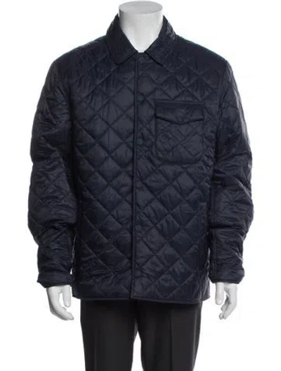 Pre-owned Barbour Puffer Coat In Blue