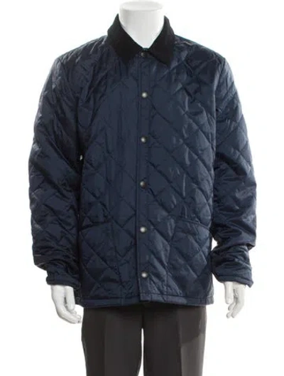 Pre-owned Barbour Puffer Coat In Blue