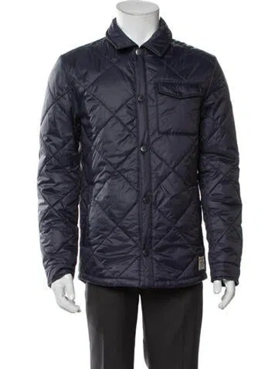 Pre-owned Barbour Puffer Coat In Blue