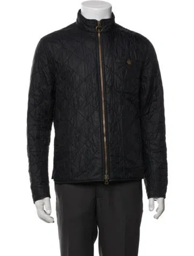 Pre-owned Barbour Puffer Coat In Blue