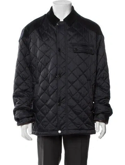 Pre-owned Barbour Puffer Coat In Blue