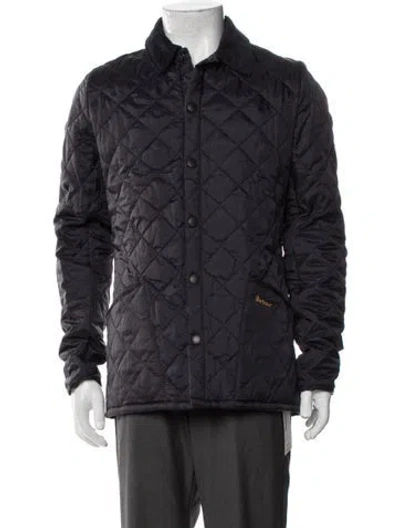 Pre-owned Barbour Puffer Coat In Blue