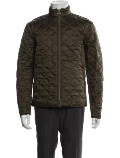 Pre-owned Barbour Puffer Coat In Brown