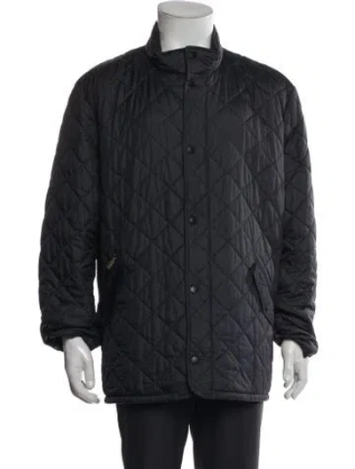 Pre-owned Barbour Puffer Coat In Gray