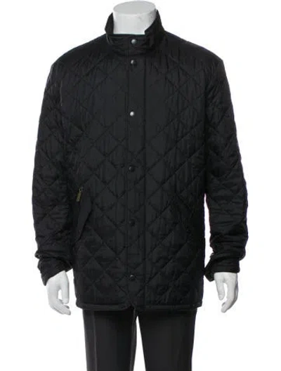 Pre-owned Barbour Puffer Coat In Gray