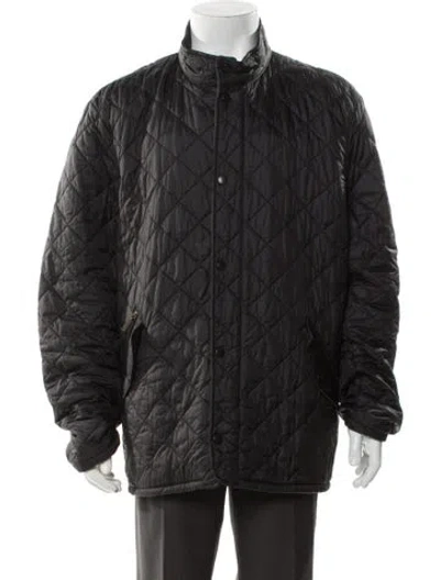 Pre-owned Barbour Puffer Coat In Gray