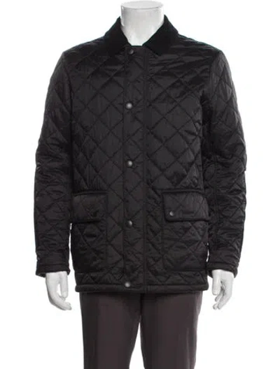 Pre-owned Barbour Puffer Coat In Gray