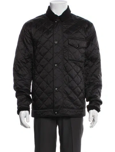 Pre-owned Barbour Puffer Coat In Gray