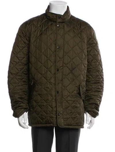 Pre-owned Barbour Puffer Coat In Green