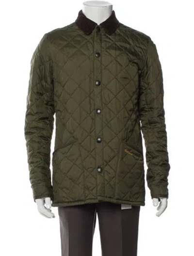 Pre-owned Barbour Puffer Coat In Green