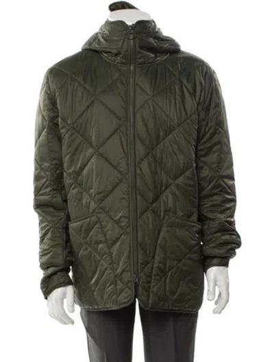 Pre-owned Barbour Puffer Coat In Green