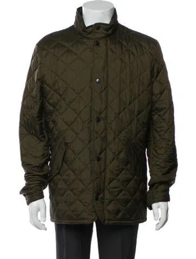 Pre-owned Barbour Puffer Coat In Green