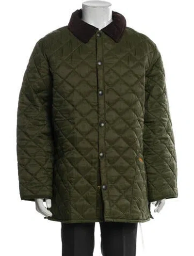 Pre-owned Barbour Puffer Coat In Green