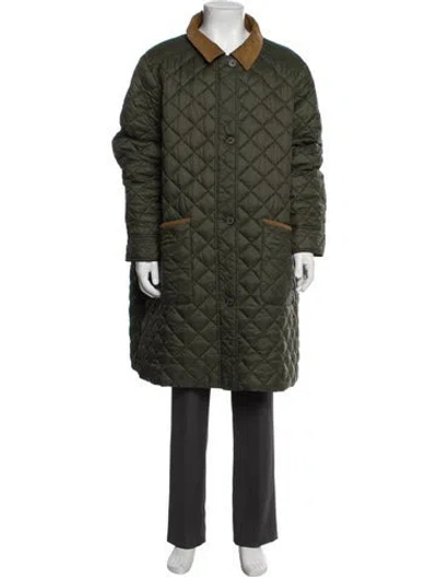 Pre-owned Barbour Puffer Coat In Green