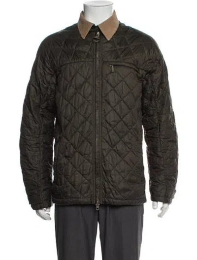 Pre-owned Barbour Puffer Coat In Green