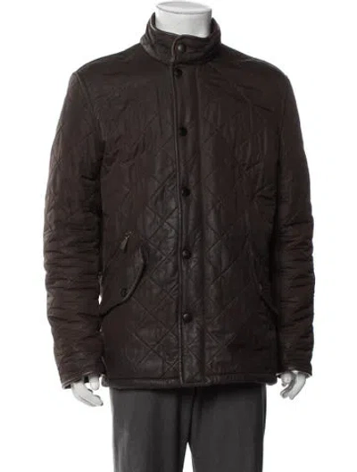 Pre-owned Barbour Puffer Coat In Green