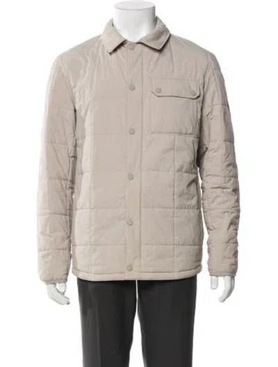 Pre-owned Barbour Puffer Coat In Neutral