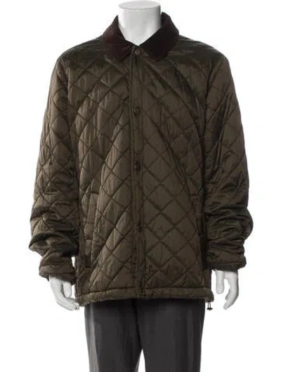 Pre-owned Barbour Puffer Coat In Neutral
